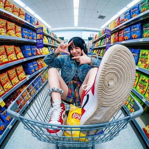 Playful Supermarket Snap, example 1